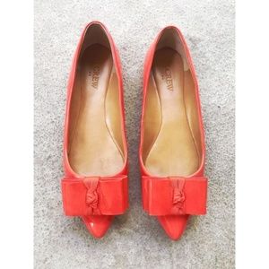 J.Crew Emery Bow Flats Size 6 Poppy